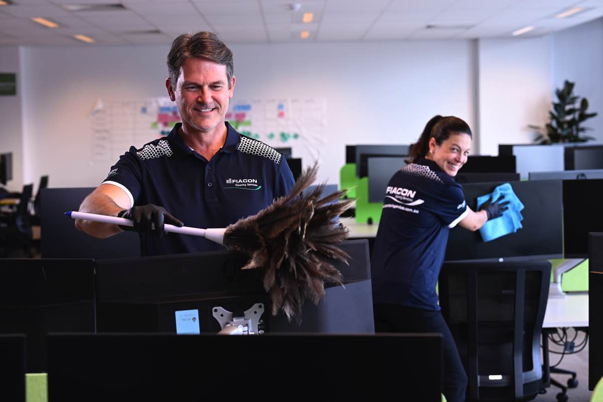 Fiacon cleaner servicing a Sydney office